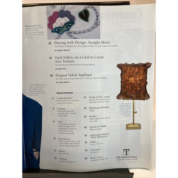 Taunton's Threads Magazine January 2004 #110 See Pics for Articles - Picture 3 of 3